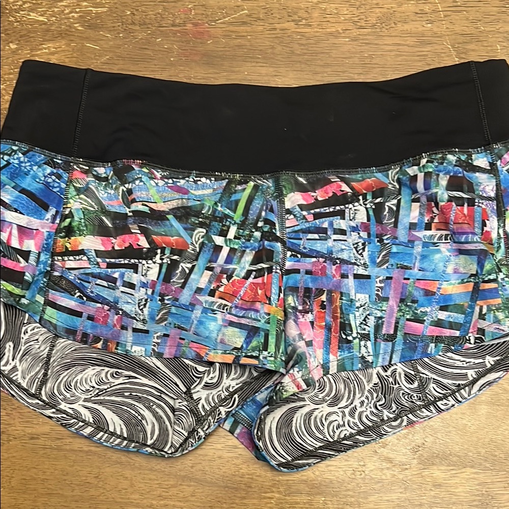 RARE Lululemon Speed Up Shorts Seawheeze 2018